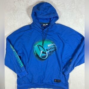 Puma Large Mercedes-Benz Petronas F1 Formula 1 AMG Blue Hoodie Sweatshirt